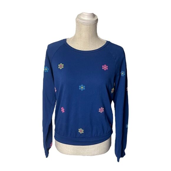 Lilly Pulitzer Landyn Sweatshirt Ditsy Daisy Embroidery Size Small - Picture 6 of 15